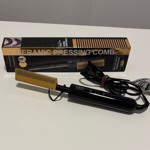 Black and Gold Ceramic Pressing Comb
